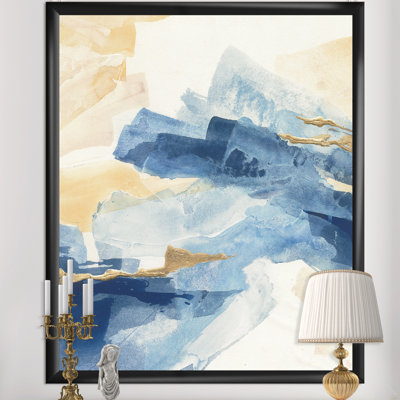 «Quinlan Metallic Gold Indigo II», reproduction d'art sur toile