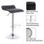 Tabouret de bar pivotant à hauteur ajustable Teresita