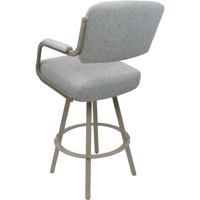 Tabouret pivotant rembourré Cessna, Beige, Crème, Counter Stool (26" Seat Height)