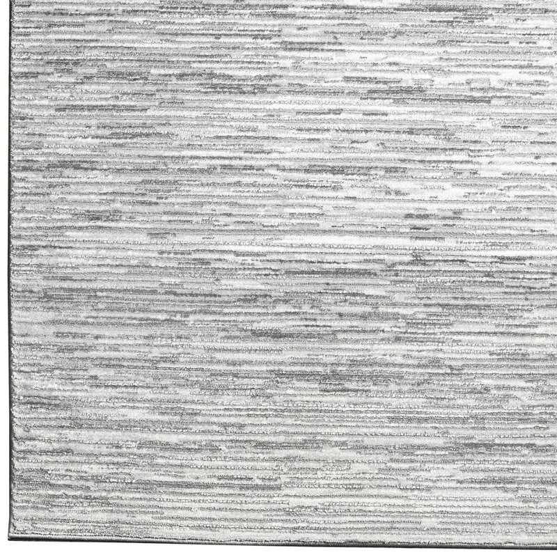Davide 1228 Transitional Striated Grey Area Rug, Rectangle 3' x 5'