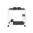 Modern Synthetic Wood And Metal Serving Cart, Electroplating, 2 Open Compartments, Wine Bottle Stand Stemware Hanging Shelf Cart With Rack