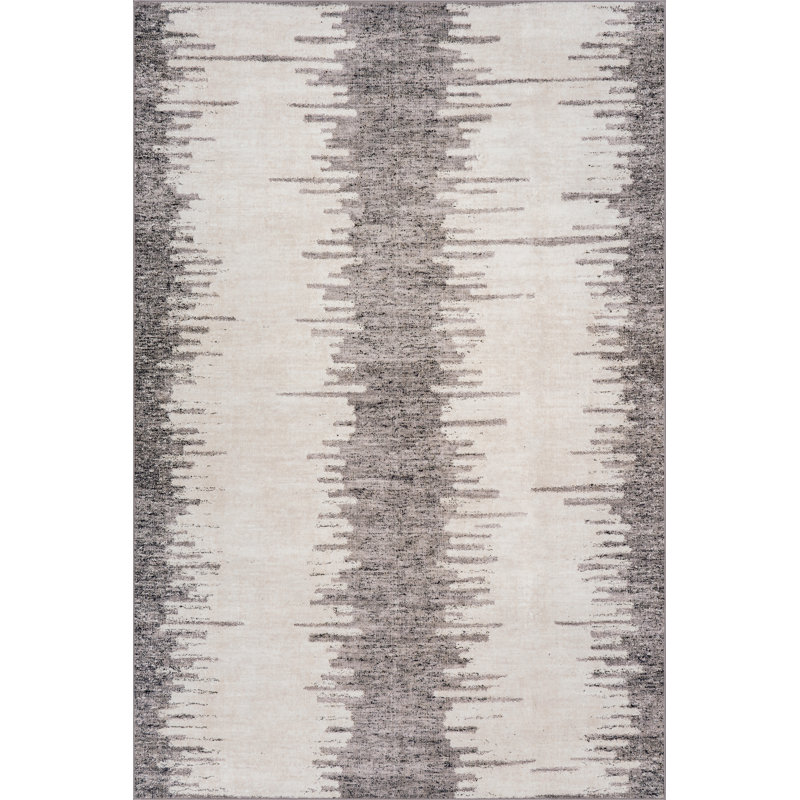  Olisse Abstract Washable Rug, Rectangle 5' x 7'