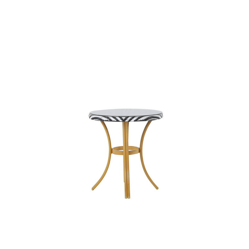 Ginjiro Round Metal Outdoor Bistro Table , 70cm cm W 70cm cm D