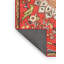 Tapis rouge / beige à motif floral-1715800751