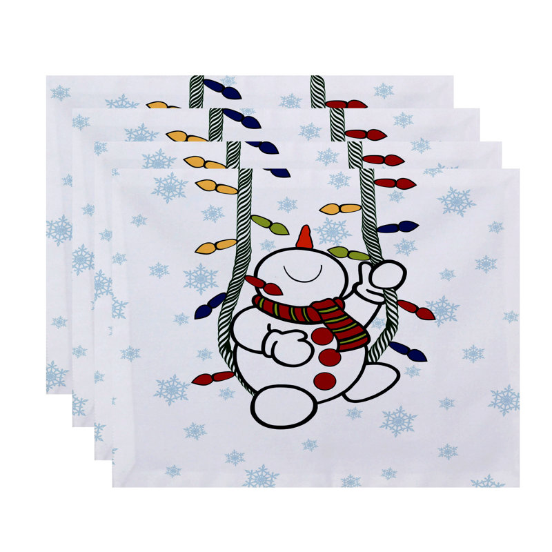 Napperon Winter Snowman, Rouge