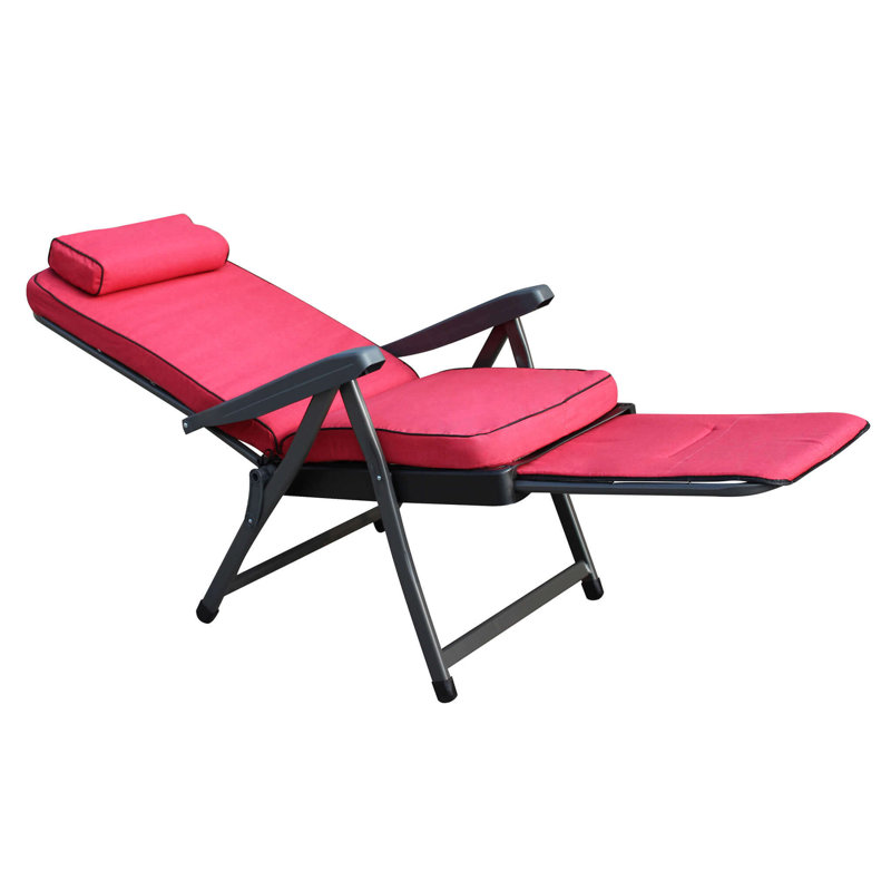 Tamesna Folding Recliner Chair, Red