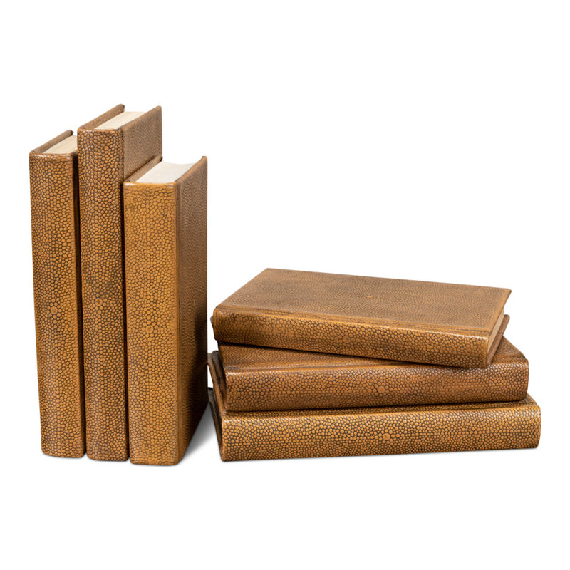 Shagreen Sports Decorative Book, Brown