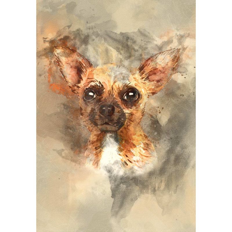 Chihuahua - No Frame Painting, 60cm H x 40cm W, Gallery Metal