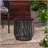 Arias Boho Rattan Side Table with Tempered Glass Top and Durable Metal Frame for Outdoor Use-1006013658