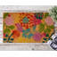 Tapis floral en fibre de coco