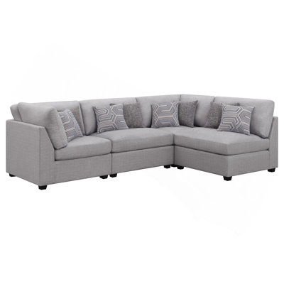 Lafayette Grey 4-piece Upholstered Sectional Sofa