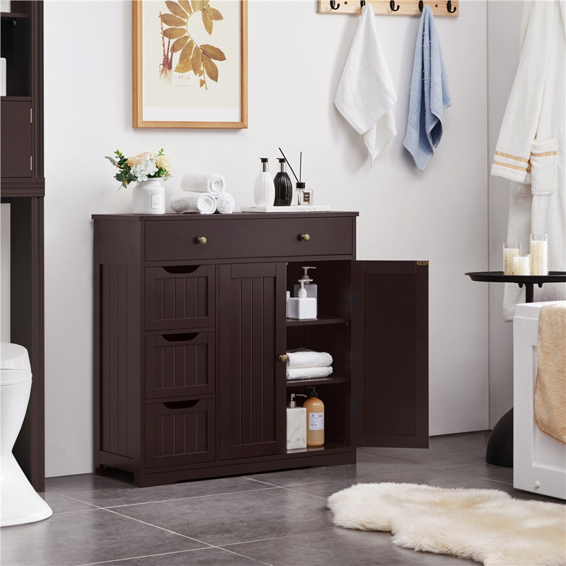 Azani 4-Drawer Soft-Close Bathroom Cabinet, Brown