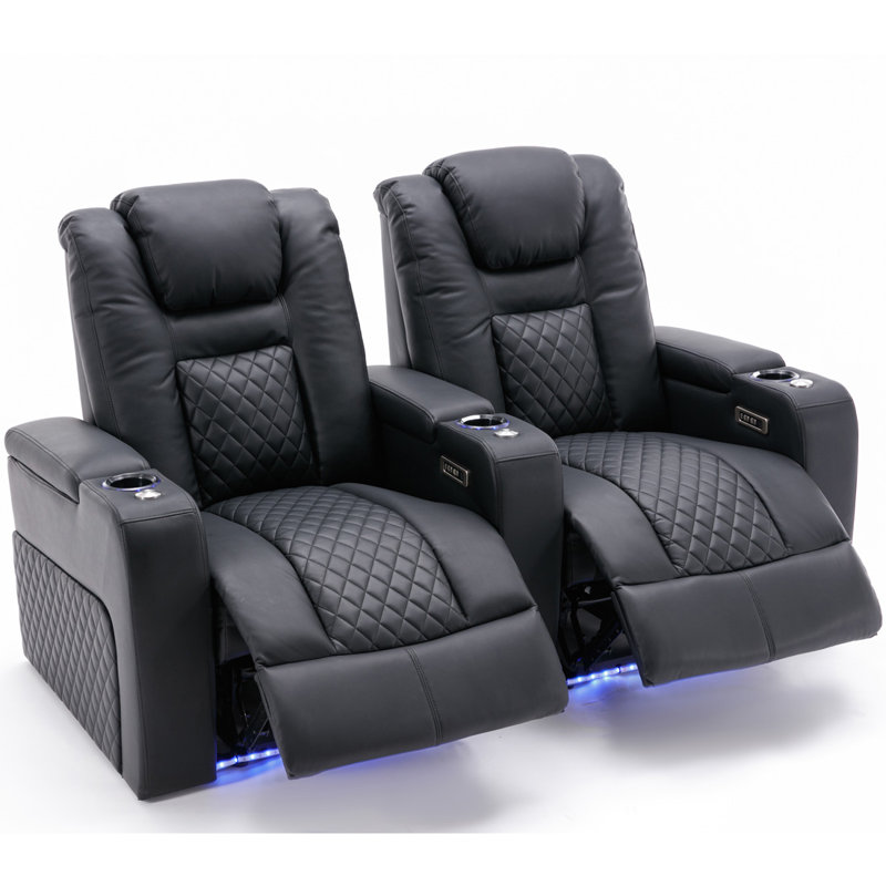 Broadway Cinema Chair Loveseat, Black