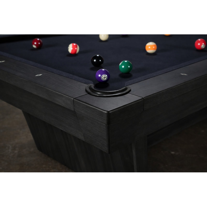 Kaci 8' Slate Pool Table In Black Ash