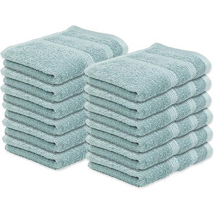 Everplush 4-Piece Charcoal Cotton Quick Dry Hand Towel (Flat Loop Towels)  in the Bathroom Towels department at