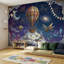 Papier peint montgolfière, ciel nocturne et constellations-1068835756-1068835752