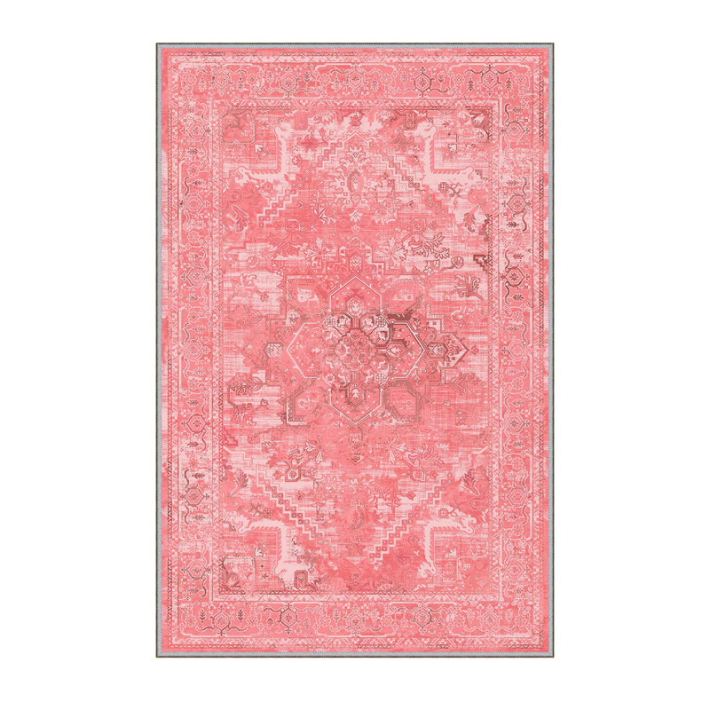 High-Quality 3D Printed Area Rug (2.6 x 4.0 ft), 100% Polyester, 0.3 in Pile Height | Antibacterial, Non-Slip PVC Felt Dot Underside | Machine Washable, Elegant Design for Living Room, Bedroom & Office