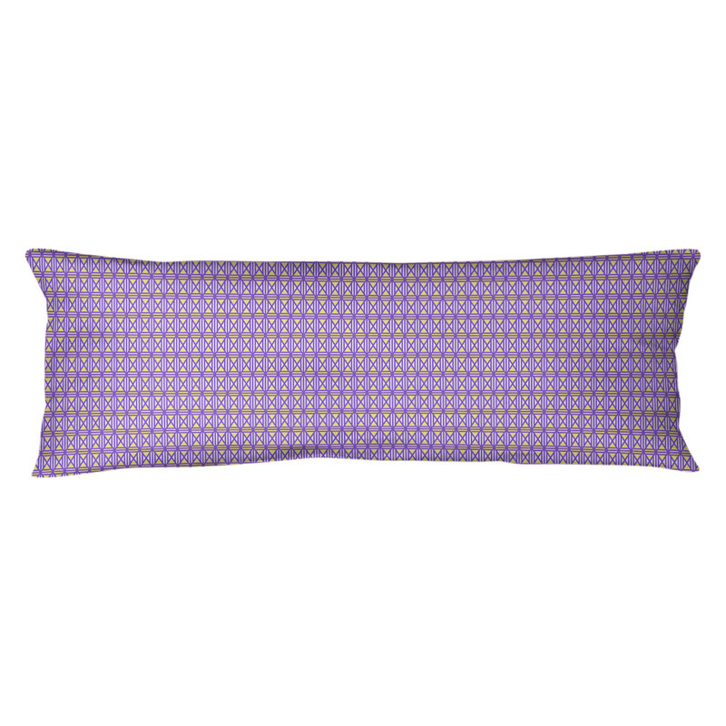 Coussin lombaire Katelyn Elizabeth, Mauve / Jaune, Bourre en polyester, Molleton moelleux