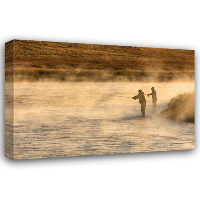 Frank, Jacob W. Gallery Canvas Art: Fall Fishing on the Madison River, Yellowstone National Park