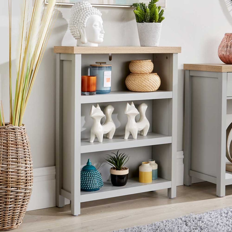 Rasco Bookcase Shelving 36mm Thick Top Unit, 87cm H x 70cm W x 22.5cm D, Grey