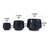 Handmade Black Matte Glazed Ceramic Planter Set Of 3, 15/11/9 Inch Diameter, Textured Finish For Orchids & Begonias, Indoor/Outdoor Use On Windowsill & Bookshelf, Breathable Clay