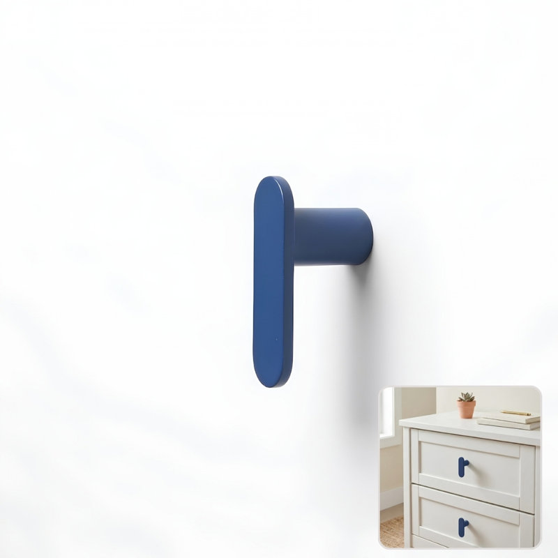 2" Bar Knob, Polo (Navy Blue), 1"