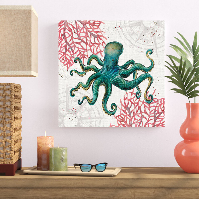 «Ocean Finds III» par Daphne Brissonnet, reproduction d'art sur toile tendue, H 20 po x l 20 po