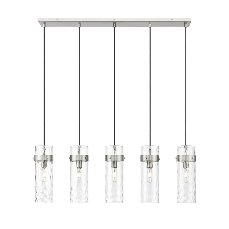 Lustre linéaire à 5 lumières Magruder, Nickel brossé