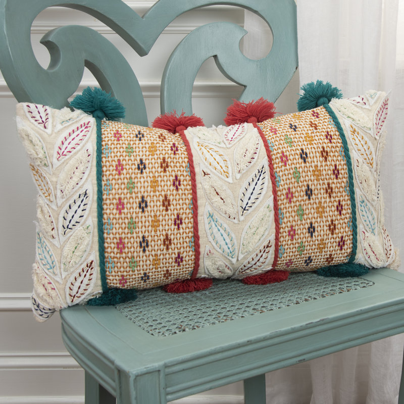 Rectangular Cotton Pillow Cover and Insert