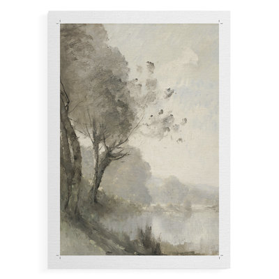 Paysage rétro Cxxiii - impression sur toile seulement - non encadrée