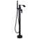 2-Handle Freestanding Tub Faucet With Hand Shower And Waterfall Spout In Brass