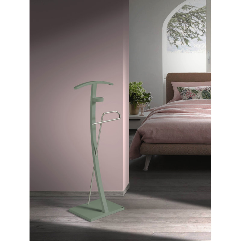 Twigg Metal Freestanding 1 - Hook Coat Rack, Green