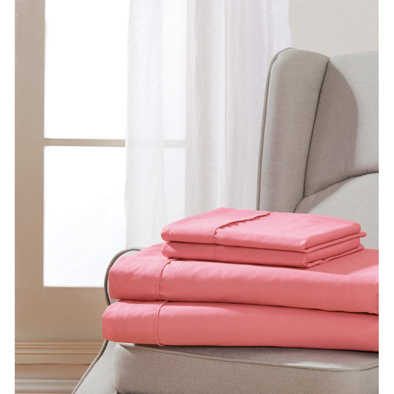 Microfiber Sheet Set, Queen, Coral