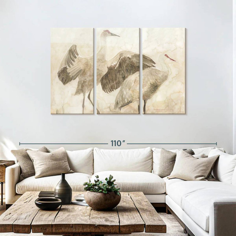Two Sandhill Cranes, 48" H x 74" W