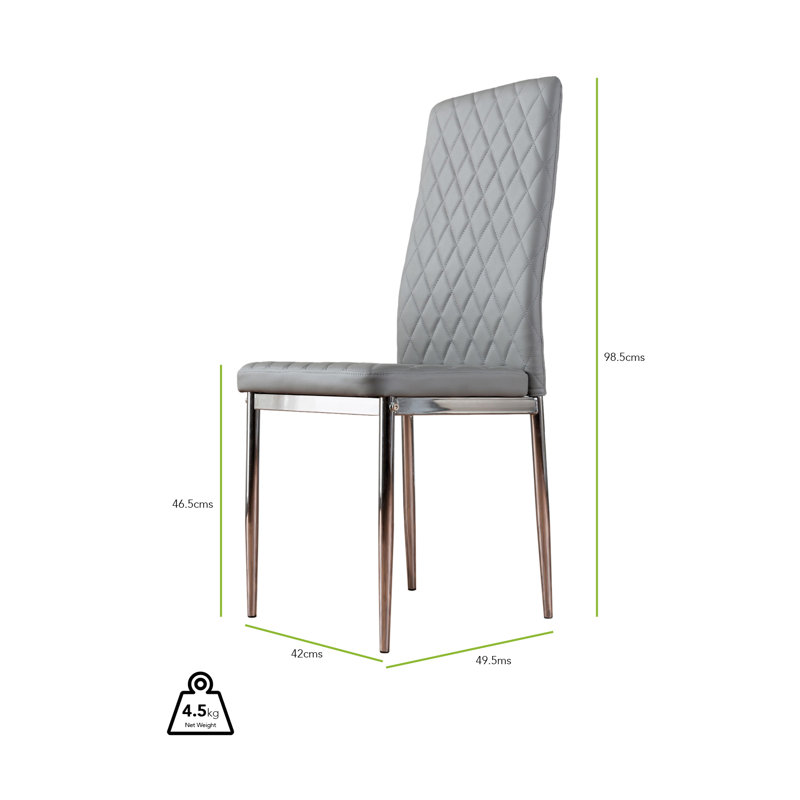 4 -Person Dining Set, Grey/Black