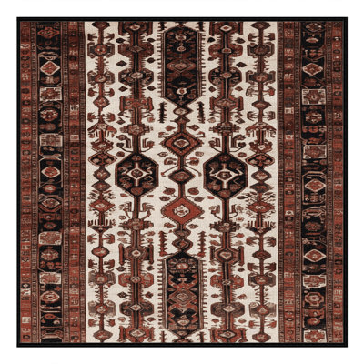 Tapis turc noir lavable à la machine