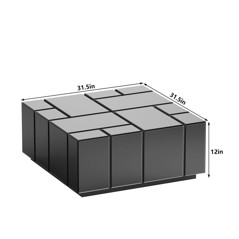 Attikus Mirrored Coffee Table Gray
