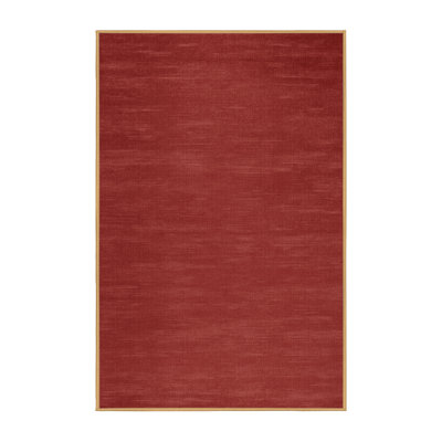 Machine Washable Solid Brown Area Rug