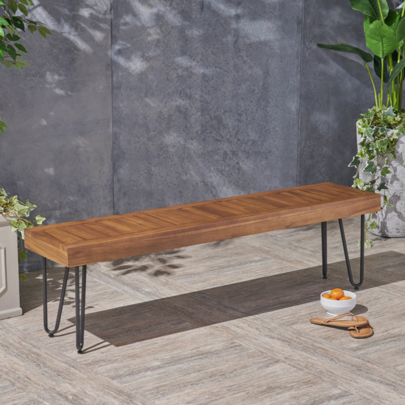 Picnic Bench,industrial wood and metal bench , Teak