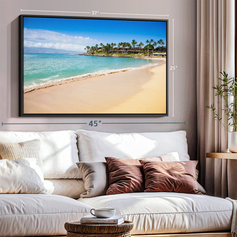 Impression sur toile Napili Bay Paradise, H 25 po x l 37 po