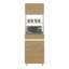 Garde-manger, 4 portes, 1 tiroir, 4 pieds, 4 tablettes, chêne naturel / blanc