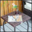 Table d'appoint d'extérieur en osier PE