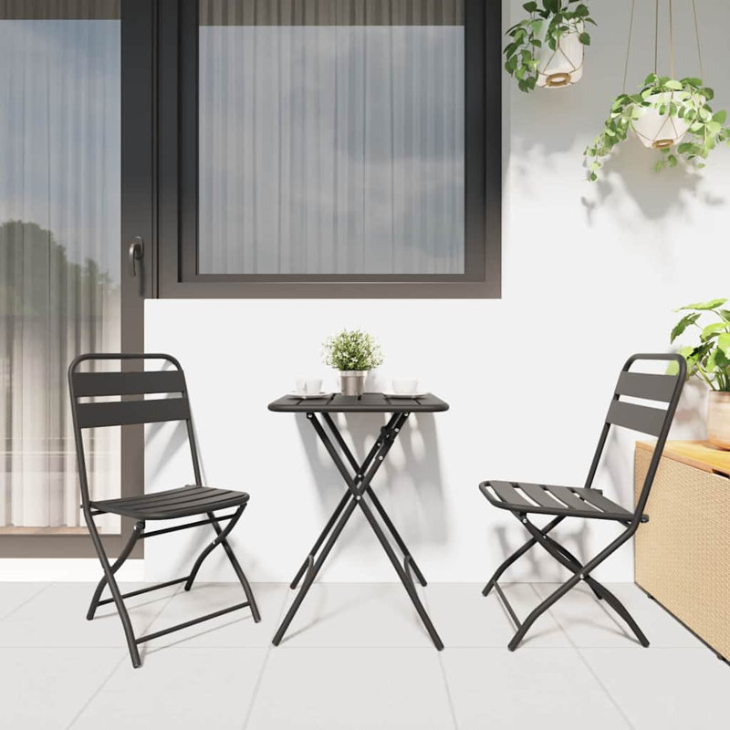 Patio Dining Side Chair, Anthracite