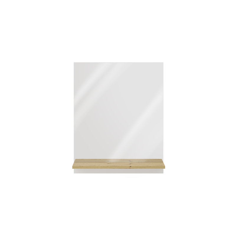 Kvaughn Flat Wall Mirror with Shelves