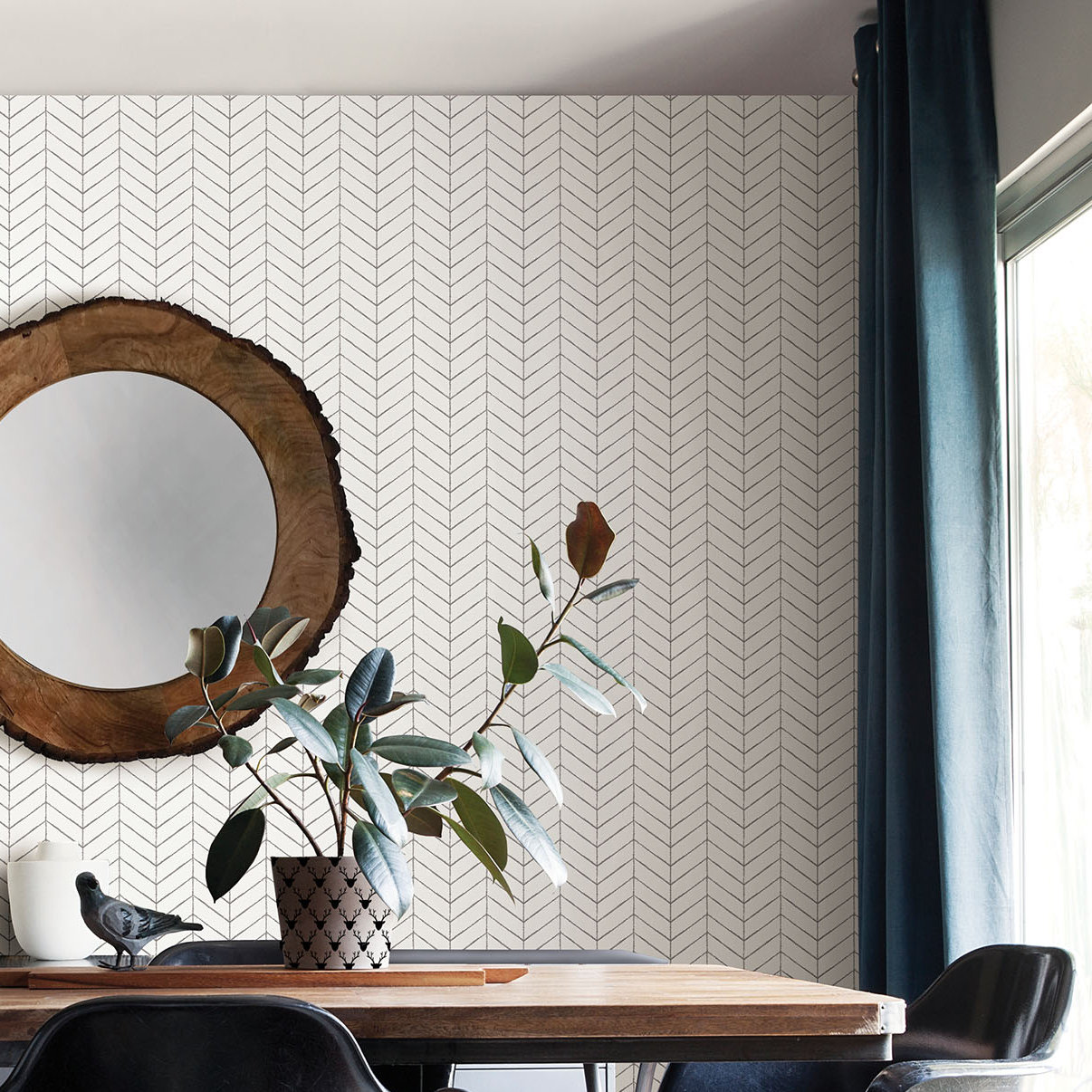 Gina Wallpaper Roll, Taupe