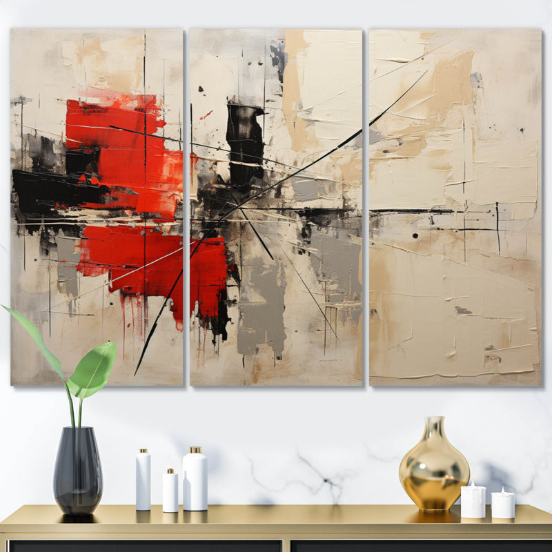«Abstract Duality I» - ensemble de reproductions d'art mural abstrait, H 28 po x l 36 po x P 1 po