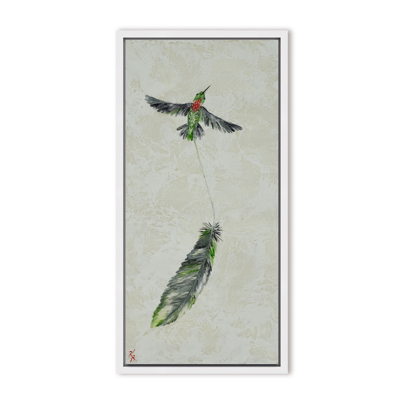 Nature Inspired "Vivid Flutter" Canvas Wall Art By , 48" H x 24" W, Framed Canvas, Gold