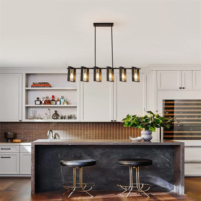 Hope 6 - Light Black Kitchen Island Pendant