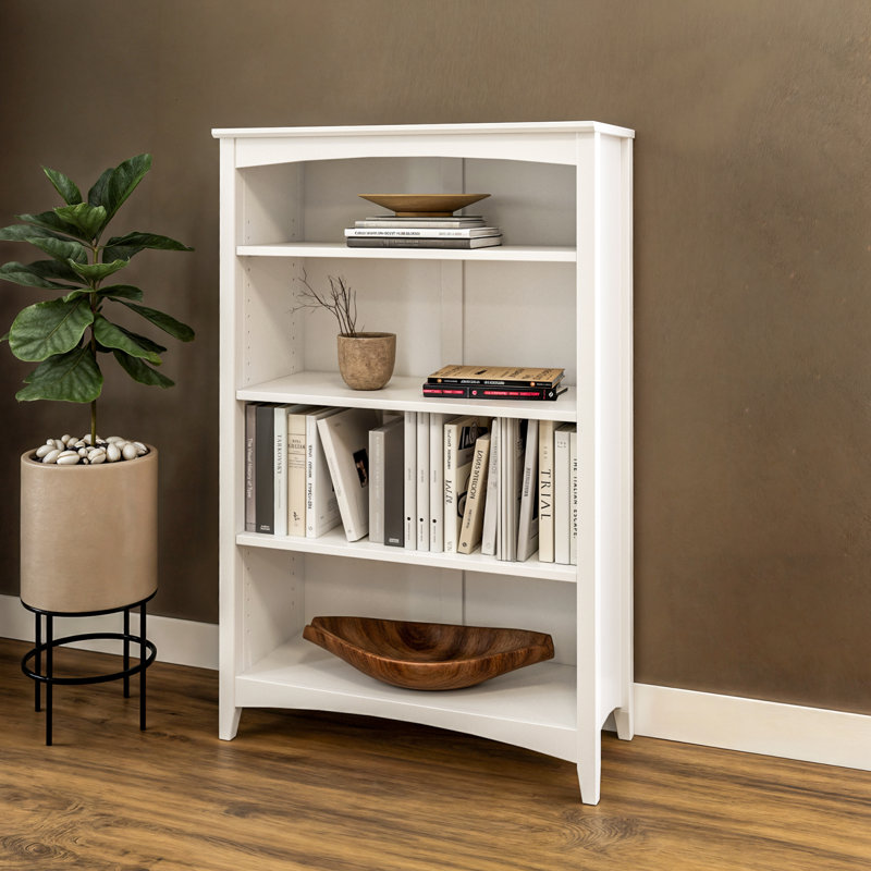 Colton Bookcase, White, (4 Shelves) 48" H x 30" W x 13"D