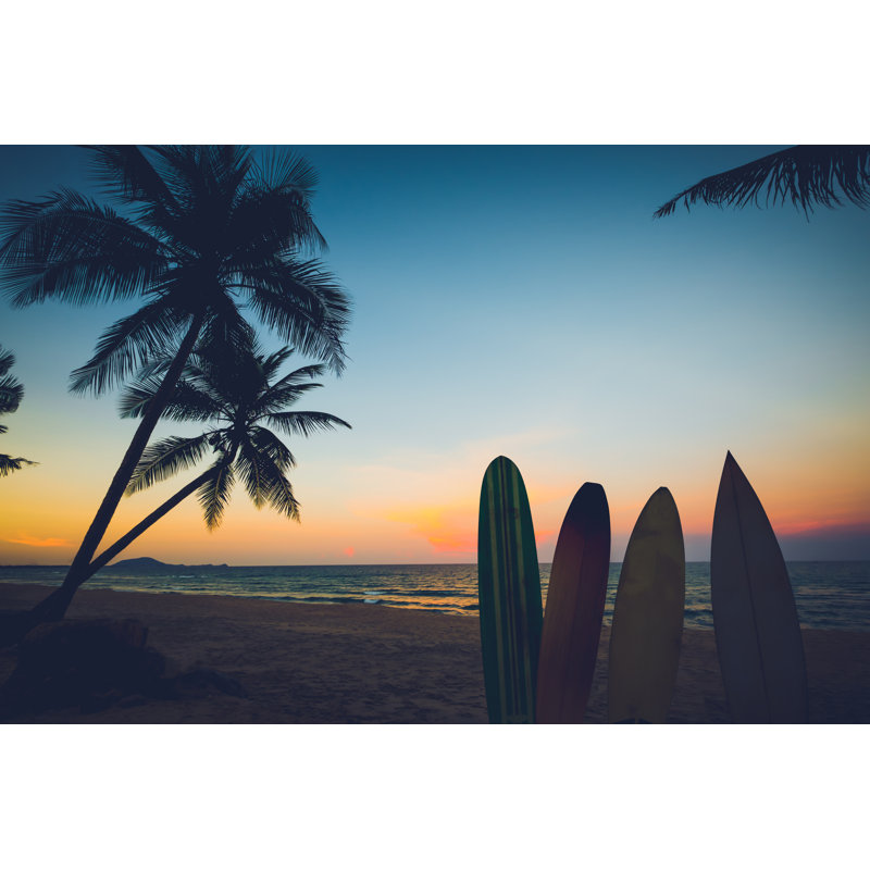 Tropical Beach - Wrapped Canvas Print, 30cm H x 46cm W x 3.8cm D